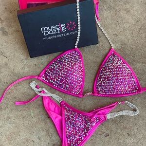 Muscle Dazzle Bodybuilding Rhinestoned Bikini